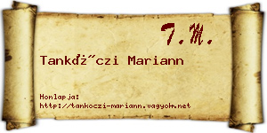 Tankóczi Mariann névjegykártya
