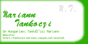 mariann tankoczi business card